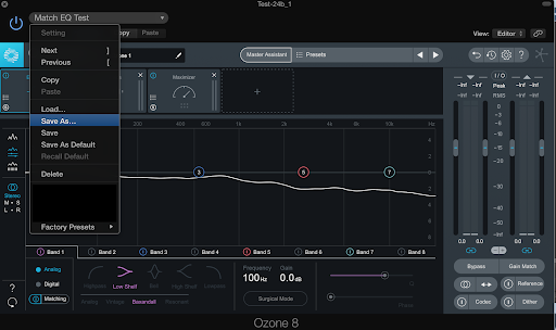 Saving Matching EQ Curves – iZotope Product Support Help and Knowledge Base