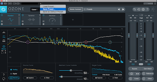 Saving Matching EQ Curves – iZotope Product Support Help and Knowledge Base