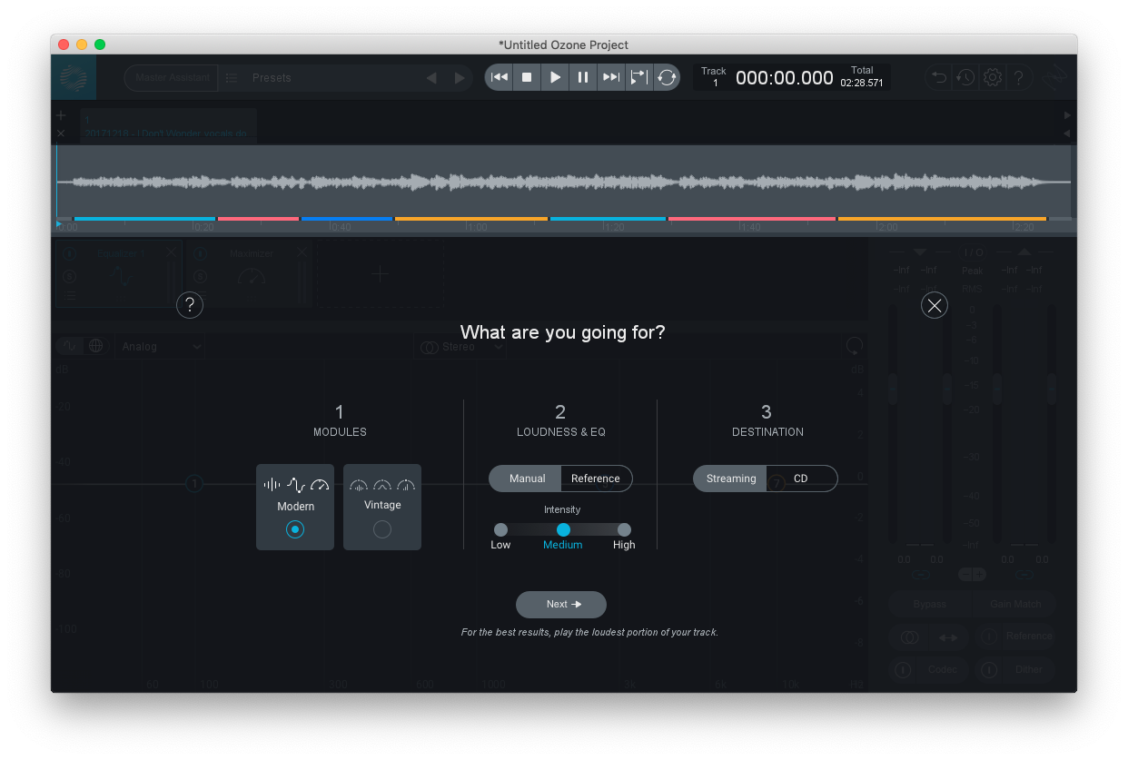 izotope ozone master assistant